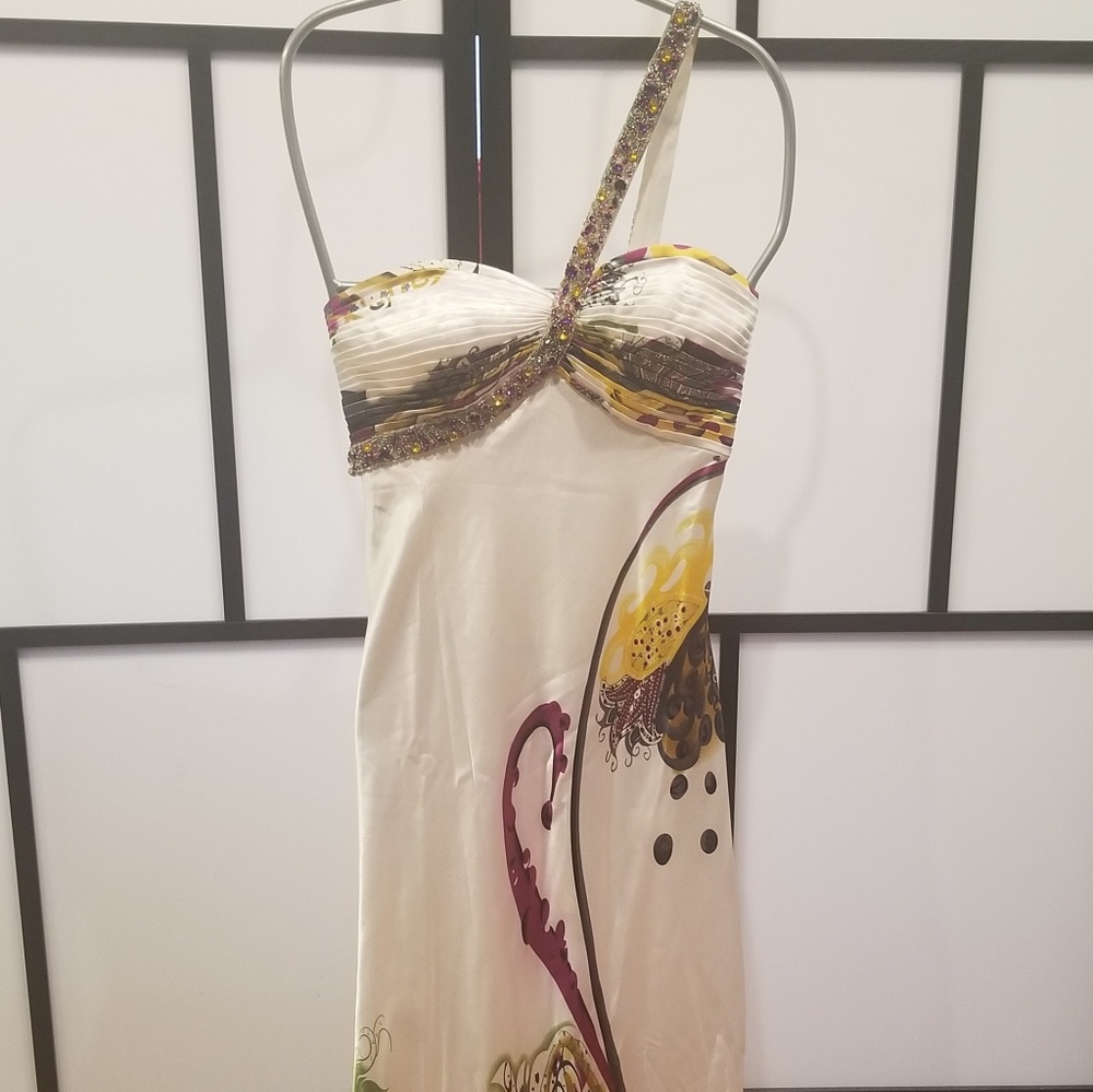 Xscape Beaded One Strap Joanna Chen dress
